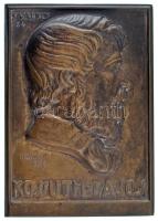 Solymári Valkó László (1909-1984) 1954. "Kossuth Lajos" egyoldalas, önött bronz plakett (92x66mm) T:AU,XF / Hungary 1954. "Lajos Kossuth" one-sided, cast bronze plaque. Sign.: László Solymári Valkó(92x66mm) C:AU,XF