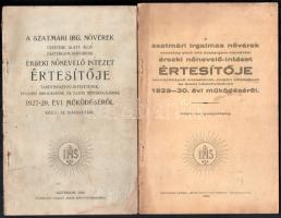 4 db régi esztergomi iskolai értesítő v. évkönyv: A szatmári irgalmas nővérek vezetése alatt álló Esztergom-vizivárosi érseki nőnevelő-intézet értesítője az 1927-28. évi működésről. Esztergom, 1928, Laiszky János. Kiadói papírkötés, sérült gerinccel, foltos borítóval, lapok alsó sarkaiban kissé foltos lapokkal. + . + A szatmári irgalmas nővérek vezetése alatt álló Esztergom-vizivárosi érseki nőnevelő-intézet értesítője (...) az 1929-30. évi működésről. Esztergom, 1930, Laiszky János. Kiadói papírkötés, sérült gerinccel, foltos borítóval, foltos címlappal és címképpel. + Az Esztergom-Vízivárosi Irgalmas Nővérek Érseki Boldog Margit Leánygimnáziumának évkönyve az 1933-34. iskolai évről. Esztergom, 1934, Buzárovits. Kiadói papírkötés, foltos borítóval, címlapon az iskola képével, máskülönben jó állapotban. + Szent Benedek-Rend Esztergomi Szent István Gimnáziumának és Általános Iskolájának évkönyve az 1947-48. iskolai évről. Esztergom, 1948, k.n. Kiadói papírkötésben, kissé foltos borítóval.