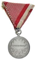 1917. "Károly Ezüst Vitézségi Érem II. osztálya" peremen jelzett Ag kitüntetés eredeti mel...