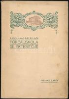 A zsolnai m. kir. állami főreáliskola XII. értesítője, 1911-12. tanév. Szerk.: Bozzay Zoltán igazgató. Zsolna, 1912, Glasel S. könyvnyomdája. Kiadói papírkötésben, kissé foltos borítóval, máskülönben jó állapotban.