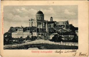 1900 Esztergom, Bazilika, híd. Kardos Dezső kiadása (EB)