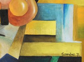 Szendrei József (1989-, "Pesti Józsi"): Színek és fények Olaj, falemez. Jelezve jobbra len...
