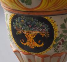 Deruta váza. Mázas kerámia, jelzett, hibátlan, m: 34 cm