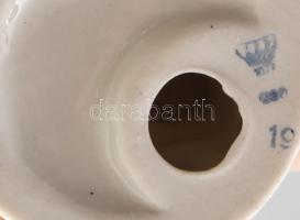 Német porcelán kisfiú figura, jelzett, hibátlan, m: 12,5 cm