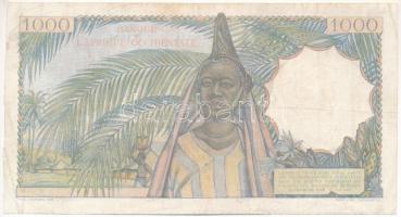 Francia Nyugat-Afrika 1951. március 8. 1000Fr "B.1604 883" T:F vágott
French West Africa ...