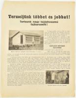 1923 Termeljünk többet és jobbat! Tartsunk nagy tojáshozamú fajbaromfit! - a Magyar Baromfiipari Részvénytársaság ismertetője