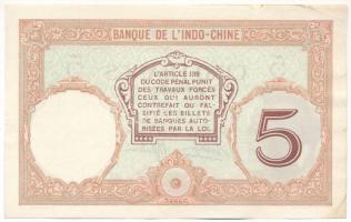 Új-Kaledónia 1926. 5Fr "D.83 165" T:F szép papír 
New Caledonia 1926. 5 Francs "D.83...