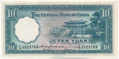 Kína 1936. 10Y "F/G 252378X" T:AU
China 1936. 10 Yuan "F/G 252378X" C:AU