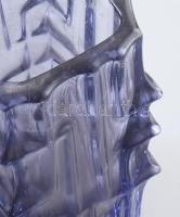 Vladislav Urban (1937-2022), Sklo Union: Design üveg váza. cca 1960, öntött, anyagában színezett tür...