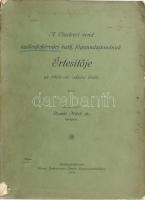 A Ciszterci rend székesfehérvári kath. főgimnáziumának értesítője az 1913-14. iskolai évről. Székesfehérvár, 1914, Debreczenyi István könyvnyomdája. 284 p. Bene a ginmázium száz éves története c. tanulmánnyal. Kiadói papírkötésben, sérült gerincen későbbi felirattal, kissé foltos és kissé sérült borítón ceruzás jelöléssel.