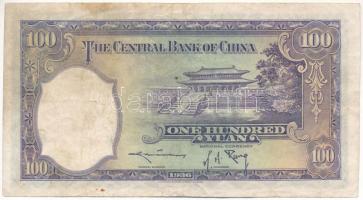 Kína 1936. 100Y "B/W 675407 C" T:F
China 1936. 100 Yüan "B/W 675407 C" C:F
Kra...