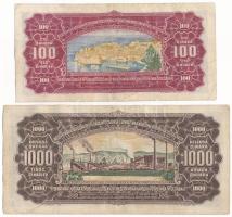 Jugoszlávia 1955. 100D "AT 309139" + 1000D "AM 921815" T:F
Yugoslavia 1955. 100...