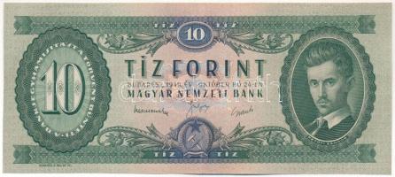 1949. 10Ft "A 191 195380" T:F szép papír Hungary 1949. 10 Forint "A 191 195380" T:F fine paper Adamo F3