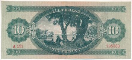 1949. 10Ft "A 191 195380" T:F szép papír
Hungary 1949. 10 Forint "A 191 195380"...