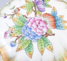 Herend Viktória mintás bonbonier. Jelzett, hibátlan, d: 12,5 cm, m: 8 cm