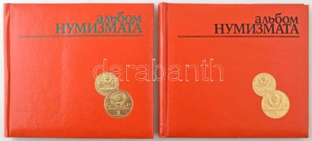 Szovjetunió 1949-1985. 1k-1R (165db) érmetétel 2db orosz nyelvű, műbőr berakóban T:vegyes
Soviet Un...