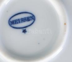 Meissen 10 darabos szervírozó szett, tálak, kínálók, jelzett, sérülésekkel, d: 19,5-24 cm, 21x21 cm ...