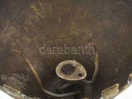 Antik templomi lámpatest, bronz, lába javított, m: 46 cm