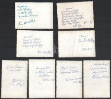 cca 1940-1943 Vác, vegyes életképek, munkafolyamatok fotói, 8 db fotó hátoldalon feliratozva, némely...