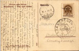 Borszék, Borsec; Drumul spre Borsec / Borszéki út / Weg nach Borsec / road to Borsec + "1940 Sz...