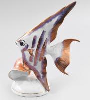 Katowice porcelán hal. Kézzel festett, kis kopással, m: 18 cm