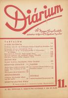 cca 1933-1943 Diárium. A Könyvbarátok Szövetségének/Magyar Könyvbarátok folyóirata, 1926-1948-ig, ös...