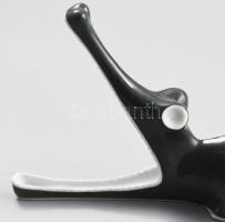 Royal Dux art deco krokodil. Jelzett, sorszámozott, hibátlan, h: 31 cm