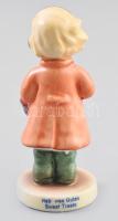 Hummel zenét hallgató lány. Jelzett, kézzel festett, hibátlan, m: 8,5 cm