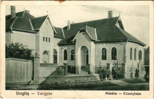 Vargyas, Varghis; Primaria / Községháza. Kováts István felvétele után / town hall (fl)