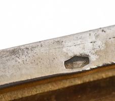 Ezüst (Ag) monogramos névjegykártyatartó, jelzett, 8×5 cm, nettó: 78,8 g