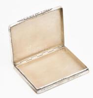 Ezüst (Ag) névjegykártyatartó, jelzett, 8×6,5 cm, nettó: 75,8 g