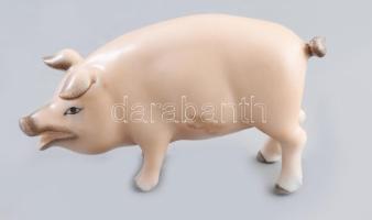 Herend újévi malac. Jelzett, hibátlan, dobozában, h: 8,5 cm