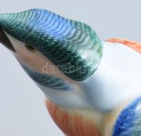 Herendi Jégmadár. Jelzett, kézzel festett, hibátlan, m: 21,5 cm