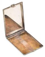 Ezüst (Ag) monogramos névjegykártyatartó, jelzett, belsejében ragasztásnyomok, 8×5,5 cm, nettó: 48,2...