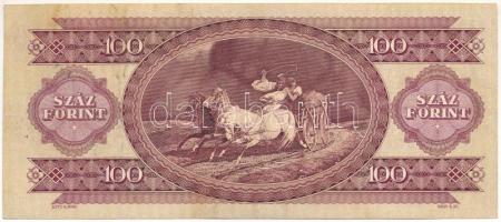 1984. 100Ft fordított hátlapi alapnyomattal "B 775 274106" T:F
Hungary 1984. 100 Forint w...