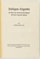 Auer, Ludwig: Heiligen-Legende mit Bild und Leben eines Heiligen für jeden Tag des Jahres. Donauwörth, [1942], Buchhandlung Ludwig Auer, 397+(3) p. Szövegközi és egészoldalas, fekete-fehér illusztrációkkal. Német nyelven. Korabeli félvászon-kötésben, sérült gerinccel, belül a lapok túlnyomórészt jó állapotban.