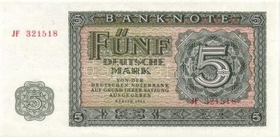 NDK 1955. 5M-100M össz. 5 klf db, komplett sor T:I,II+(egy db)