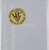 Német ólomkristály téglatest orchideaváza. Címkével jelzett, hibátlan, 14x7x3,5 cm