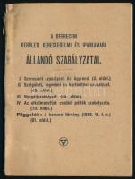 1930 Debrecen, A Debreceni Kerületi Kereskedelmi és Iparkamara állandó szabályzatai, 87p