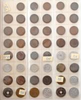 ~130db-os magyar és külföldi érmetétel berakóban, közte Német Harmadik Birodalom, Csehszlovákia, Nag...