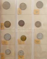 ~130db-os magyar és külföldi érmetétel berakóban, közte Német Harmadik Birodalom, Csehszlovákia, Nag...