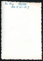 1939 Gödöllő, Pax Ting leánycserkész világtalálkozó jamboree, zászlófelvonás, hátoldalon feliratozot...