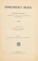 Payr Sándor: Egyháztörténeti emlékek. Forrásgyüjtemény a Dunántúli ág. hitv. evang. Egyházkerület történetéhez I. kötet (unicus.) Sopron, 1910. Romwalter Alfréd ny. [4] 404 p. Korabeli, gerincen sérült papírkötésben