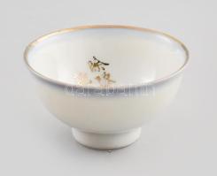 Japán porcelán katonai szakés csésze. cca 1940-1944, fősereg, 29. gyalogezred, Tazaki tulajdonosi me...