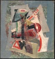 Jelzés nélkül, 4 db mű: Absztrakt kompozíció. Olaj, karton. 30x28,5 cm