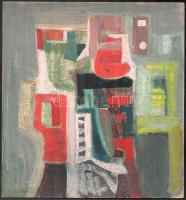 Jelzés nélkül, 4 db mű: Absztrakt kompozíció. Olaj, karton. 30x28,5 cm