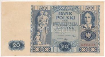 Lengyelország 1936. 20Zl "DK 8937138" T:XF Poland 1936. 20 Zlotych "DK 8937138" C:XF