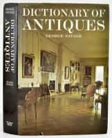 George Savage: Dictionary of Antiques. London, 1970, Barrie & Jenkins, egészvászon kötés, kissé sérült kiadói papírborítóval, tulajdonosi bejegyzéssel, angol nyelven. Színes- és fekete-fehér képekkel, porcelán- és ezüst jelzések gyűjteményével gazdagon illusztrált kiadvány.