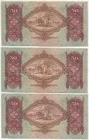 1932. 50P (3x) sorszámkövetők "D 186 092929 - D 186 092931" T:XF 
Adamo P14