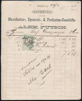 1878 Pinkafeld, Pinkafő számla / invoice